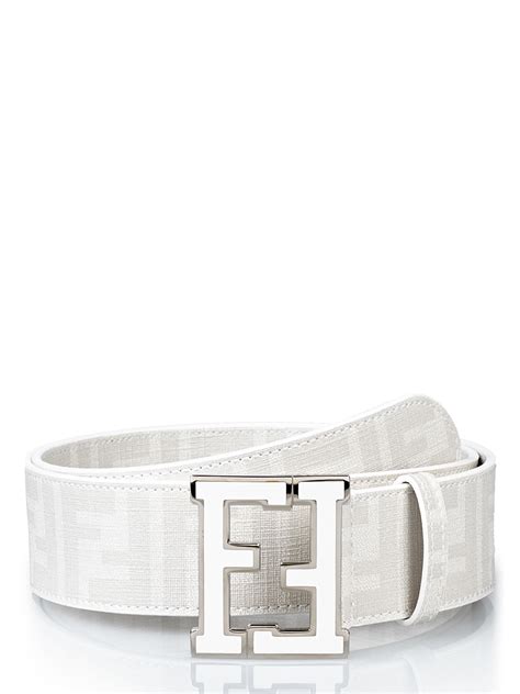 fendi leather belt white.